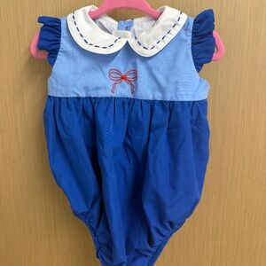 Fourth of July - Proper Peony Blue, White & Red Bubble - 9M